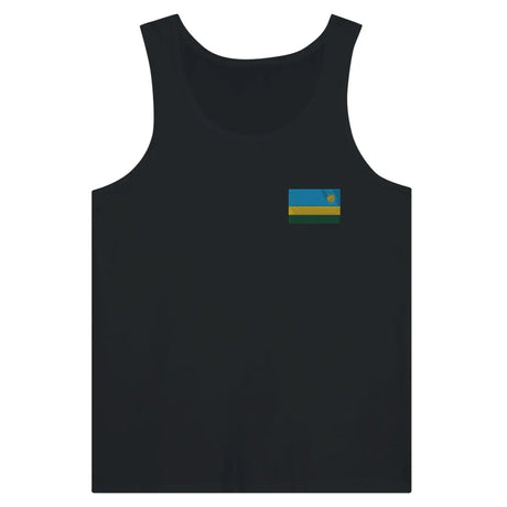 Débardeur drapeau rwanda en broderie - pixelformaflag