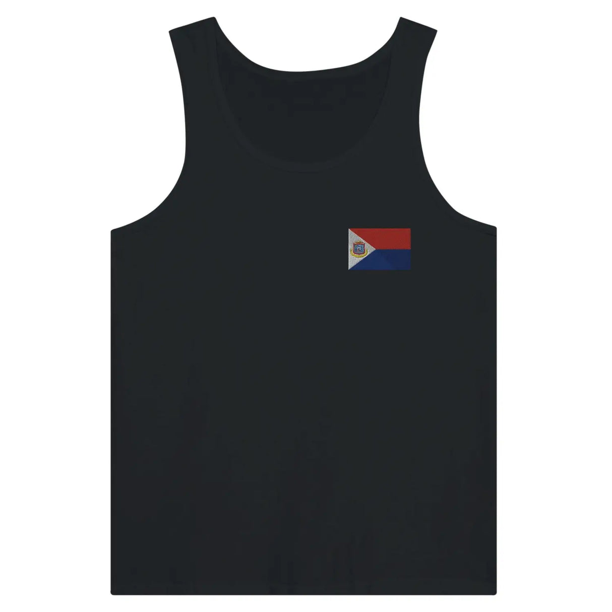 Débardeur drapeau saint-martin en broderie - pixelformaflag