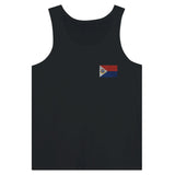 Débardeur drapeau saint-martin en broderie - pixelformaflag