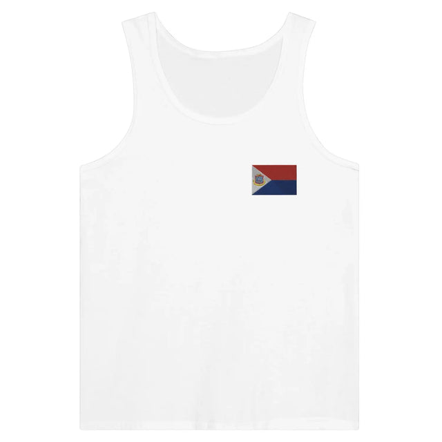 Débardeur drapeau saint-martin en broderie - pixelformaflag