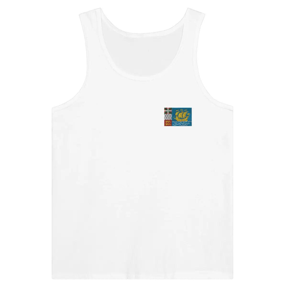 Débardeur drapeau saint-pierre-et-miquelon en broderie - pixelformaflag