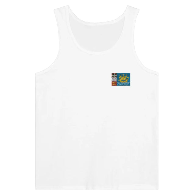 Débardeur drapeau saint-pierre-et-miquelon en broderie - pixelformaflag