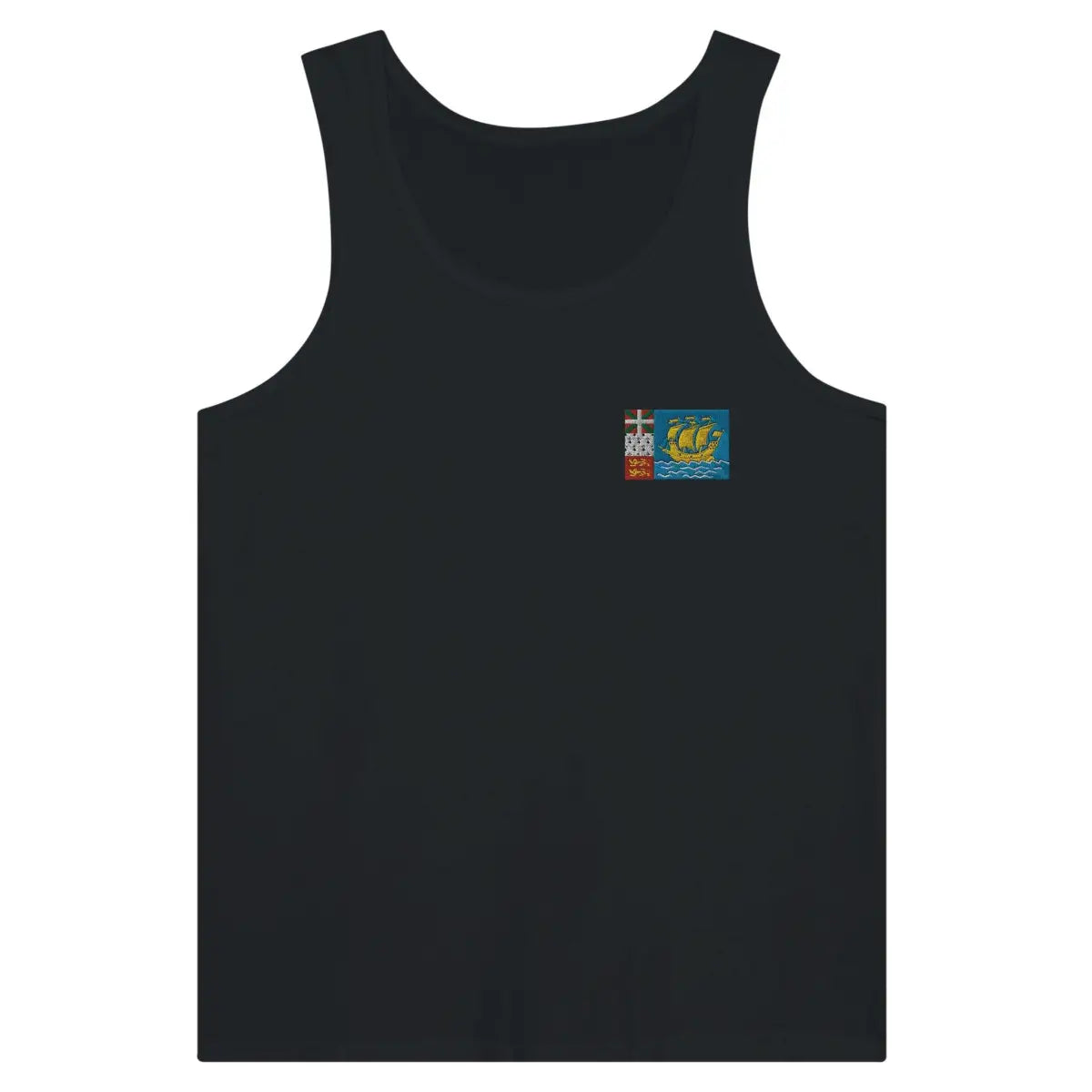 Débardeur drapeau saint-pierre-et-miquelon en broderie - pixelformaflag