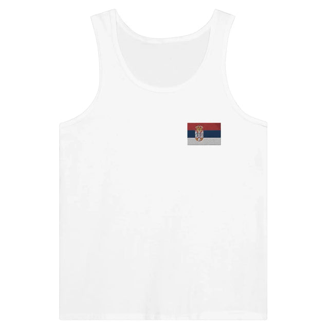 Débardeur drapeau serbie en broderie - pixelformaflag