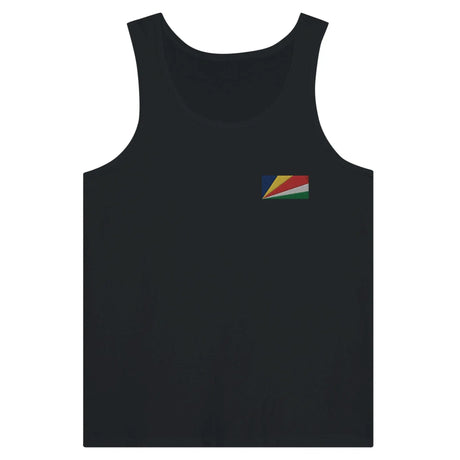 Débardeur drapeau seychelles tissu léger broderie couleur