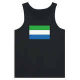 Débardeur drapeau sierra leone coton peigné tissu léger