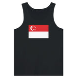 Débardeur drapeau singapour tissu léger douceur supérieure
