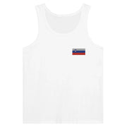 Débardeur drapeau slovénie tissu léger broderie couleur