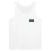 Débardeur drapeau soudan du sud broderie tissu léger