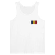 Débardeur drapeau tchad broderie couleur tissu léger