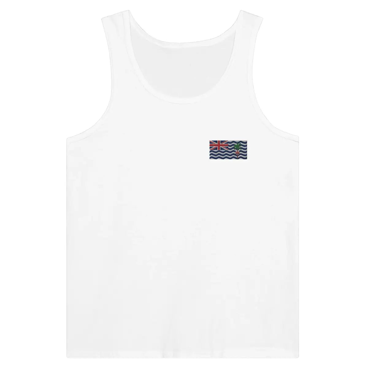 Débardeur drapeau territoire britannique de l’océan indien en broderie - pixelformaflag