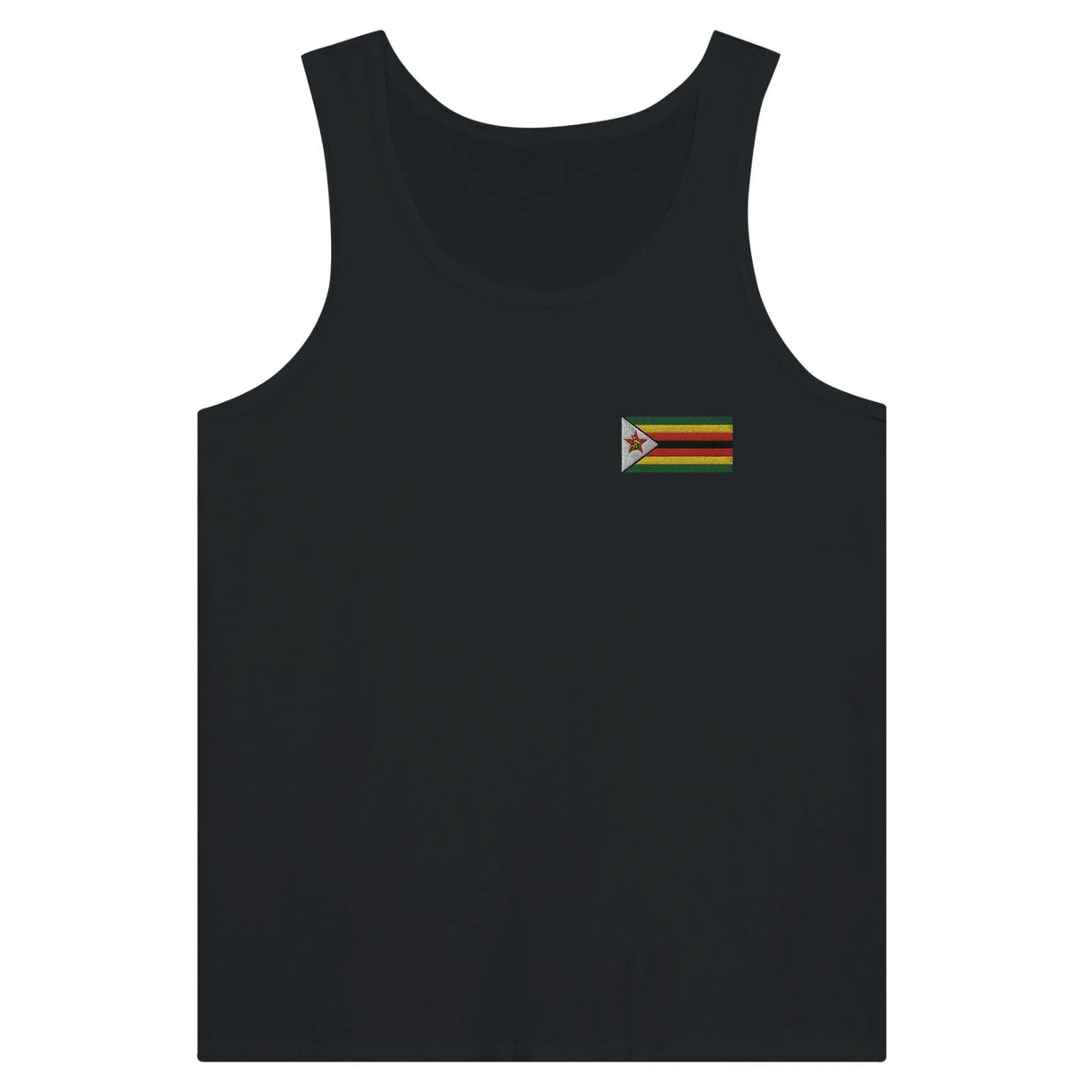 Débardeur drapeau zimbabwe broderie couleur tissu léger