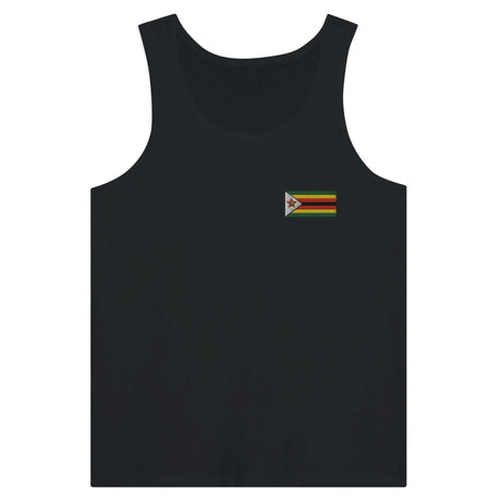 Débardeur drapeau zimbabwe broderie couleur tissu léger