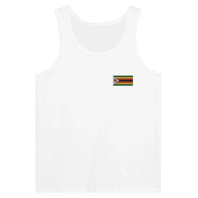 Débardeur drapeau zimbabwe en broderie - pixelformaflag