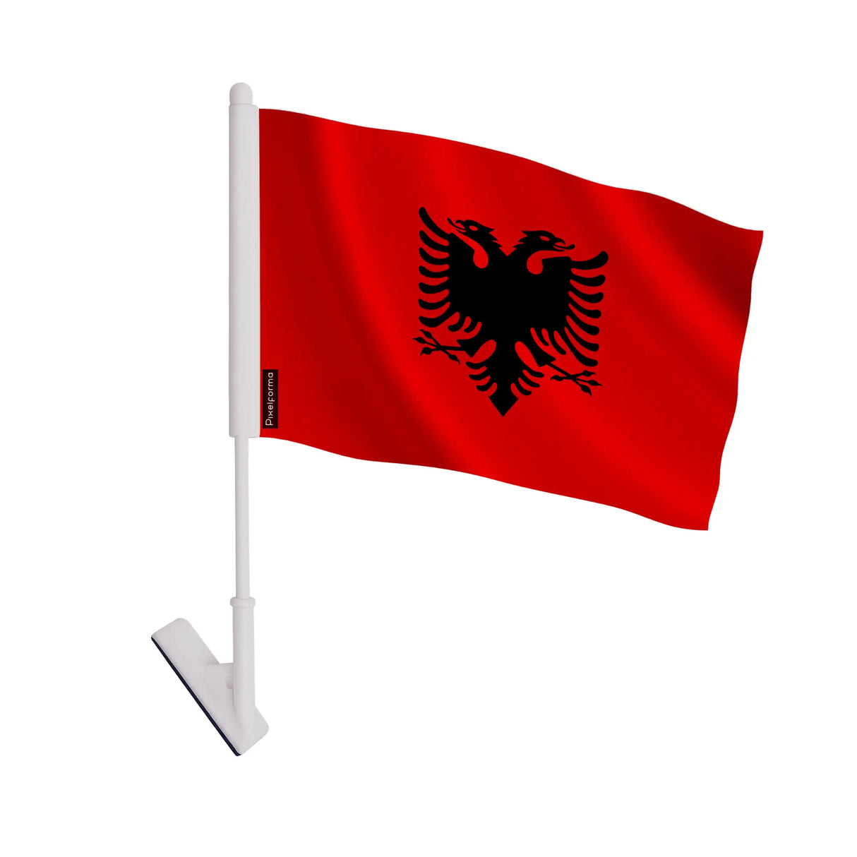 Drapeau adhésif albanie en polyester - pixelforma