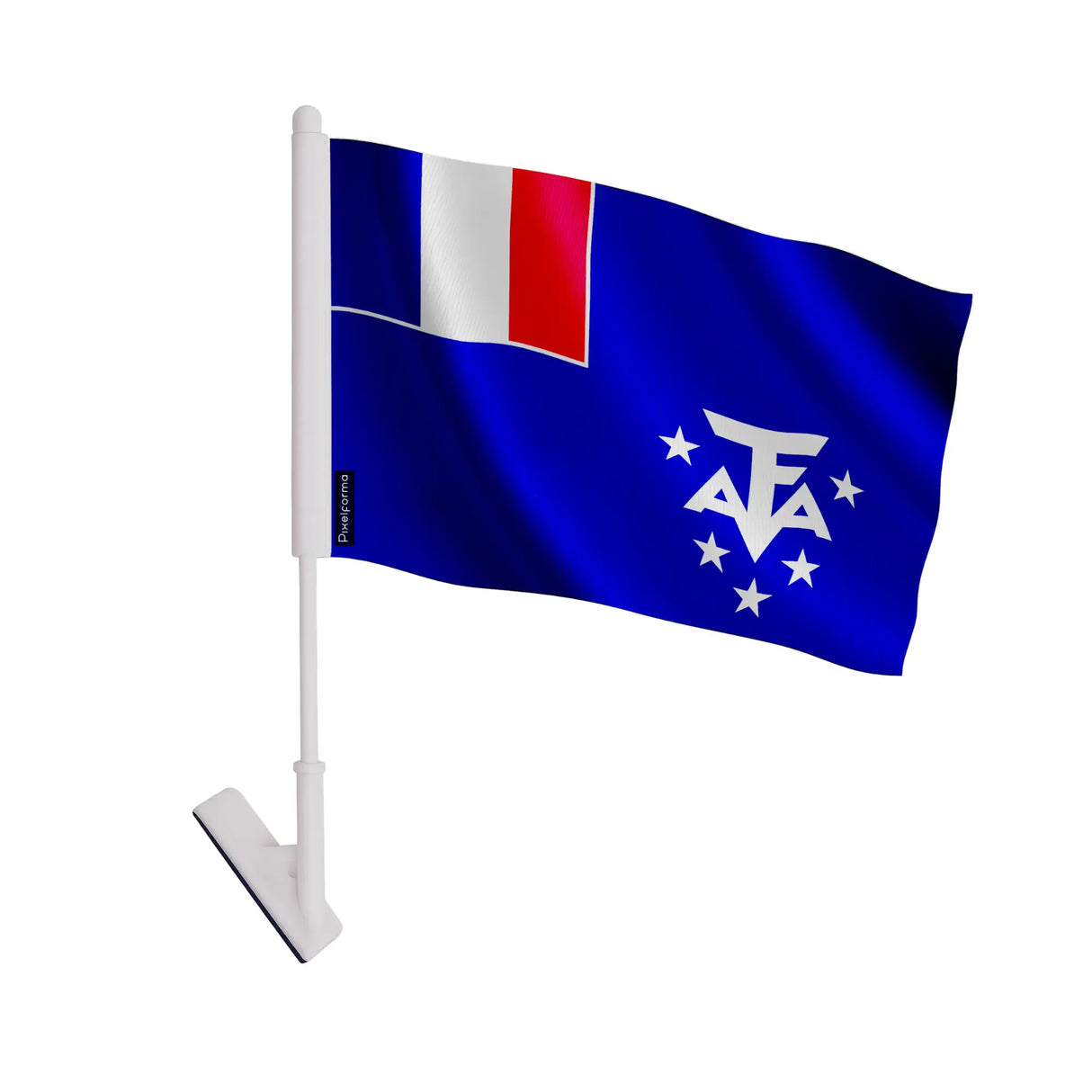 Drapeau adhésif antarctique française polyester facile à poser