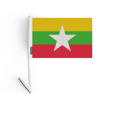 Drapeau adhésif birmanie en polyester - pixelforma