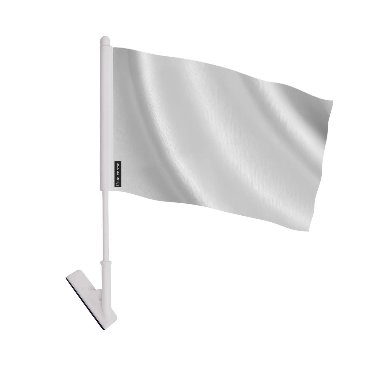 Drapeau adhésif blanc en polyester souple facile à coller
