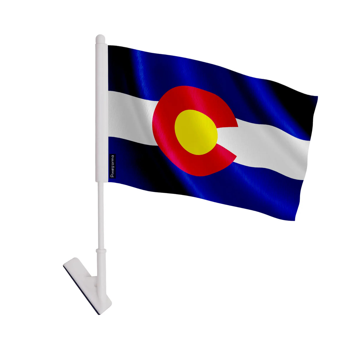 Drapeau adhésif colorado en polyester souple facile à coller