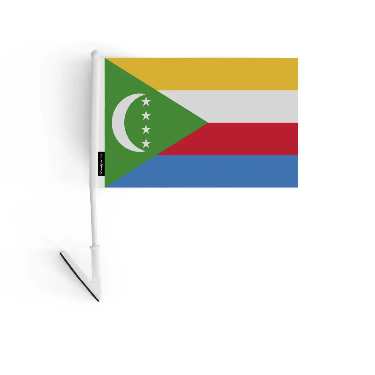 Drapeau adhésif comores en polyester - pixelforma