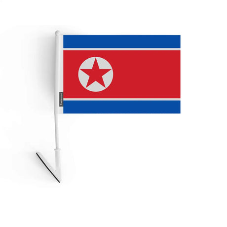 Drapeau adhésif corée du nord en polyester - pixelforma