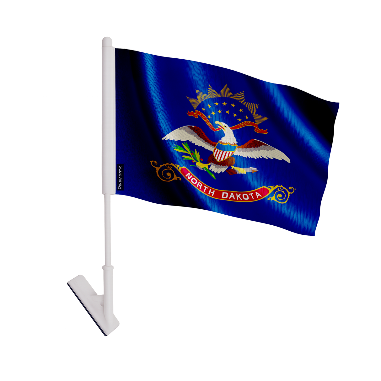 Drapeau adhésif dakota du nord en polyester - pixelforma