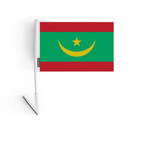 Drapeau adhésif de Mauritanie en Polyester - Pixelforma 