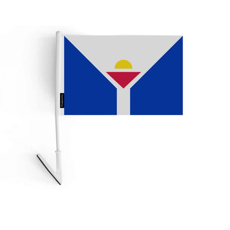 Drapeau adhésif de saint-martin en polyester - pixelforma