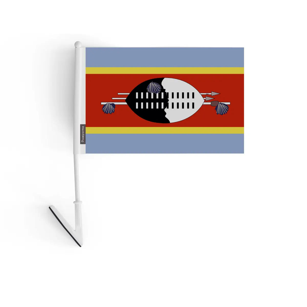 Drapeau adhésif d'Eswatini en Polyester - Pixelforma 