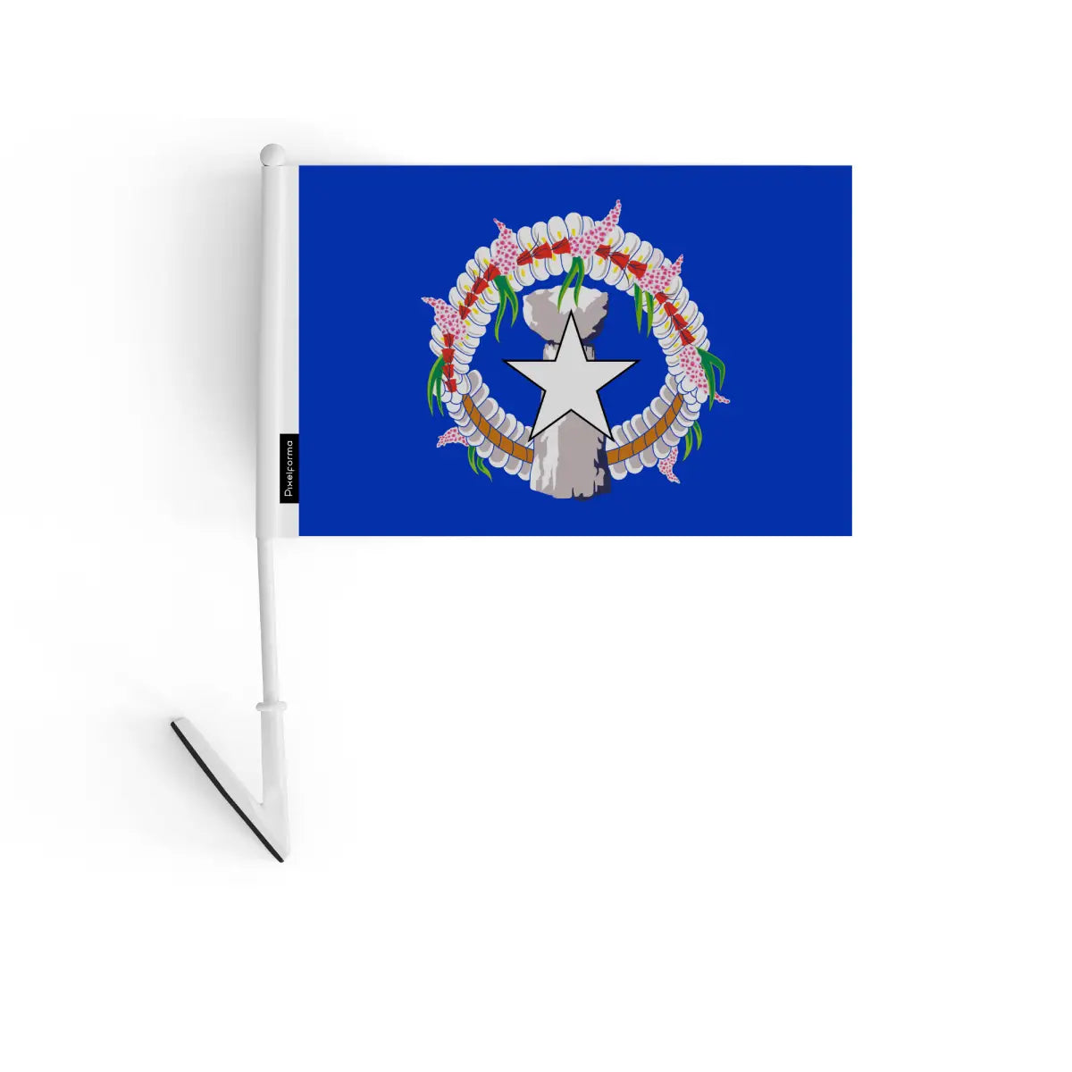 Drapeau adhésif d’îles mariannes du nord en polyester - pixelforma