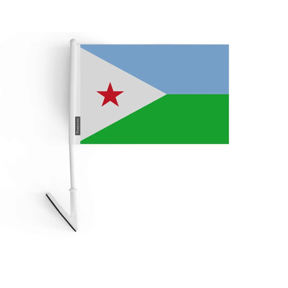 Drapeau adhésif Djibouti en Polyester - Pixelforma 