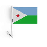 Drapeau adhésif Djibouti en Polyester - Pixelforma 