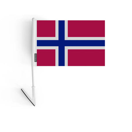 Drapeau adhésif du svalbard et de jan mayen en polyester - pixelforma