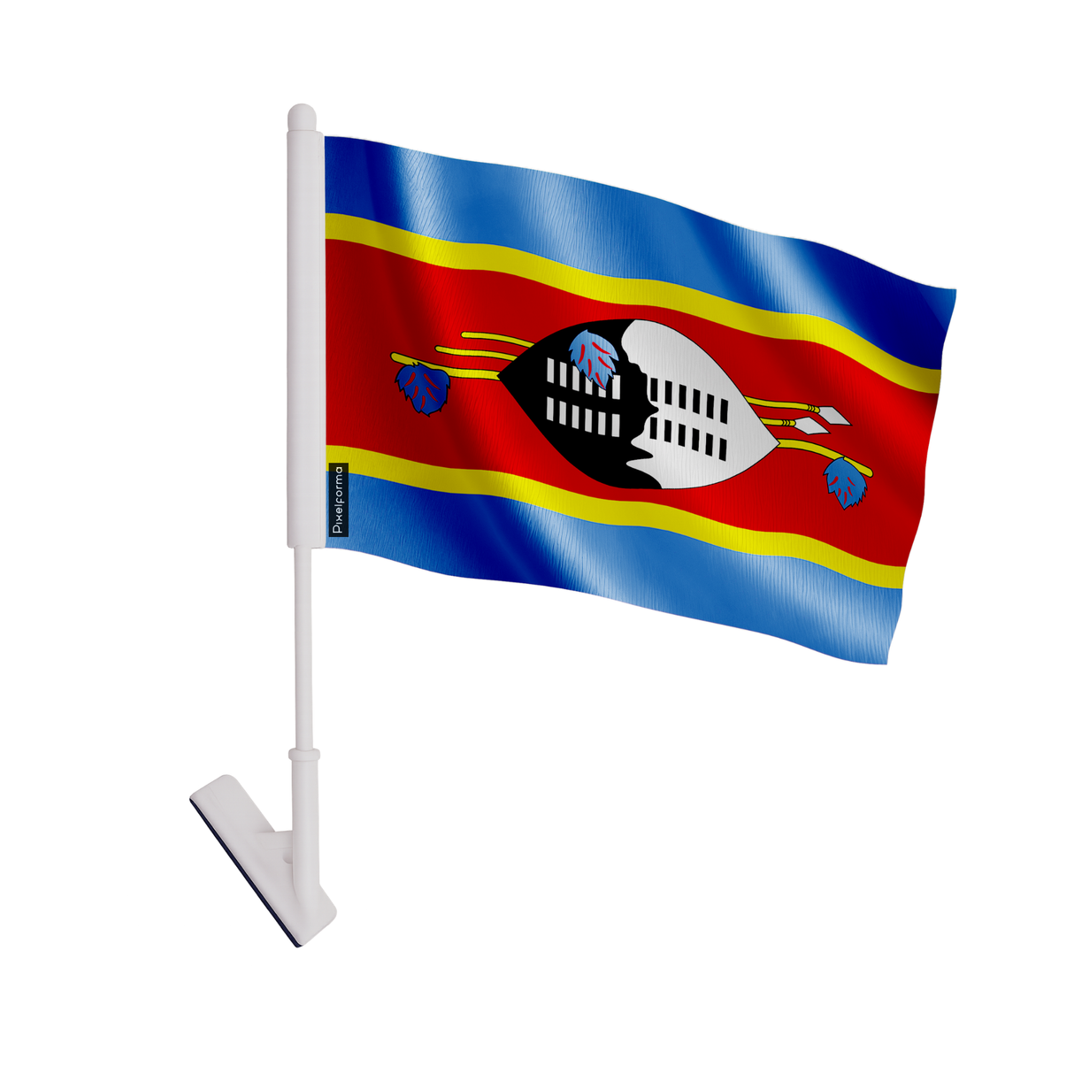 Drapeau adhésif eswatini en polyester - pixelforma