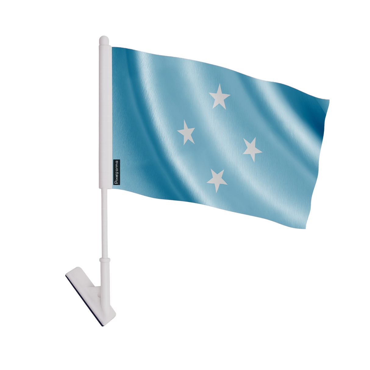 Drapeau adhésif états fédérés de micronésie en polyester - pixelforma