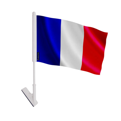 Drapeau adhésif france polyester souple facile à coller