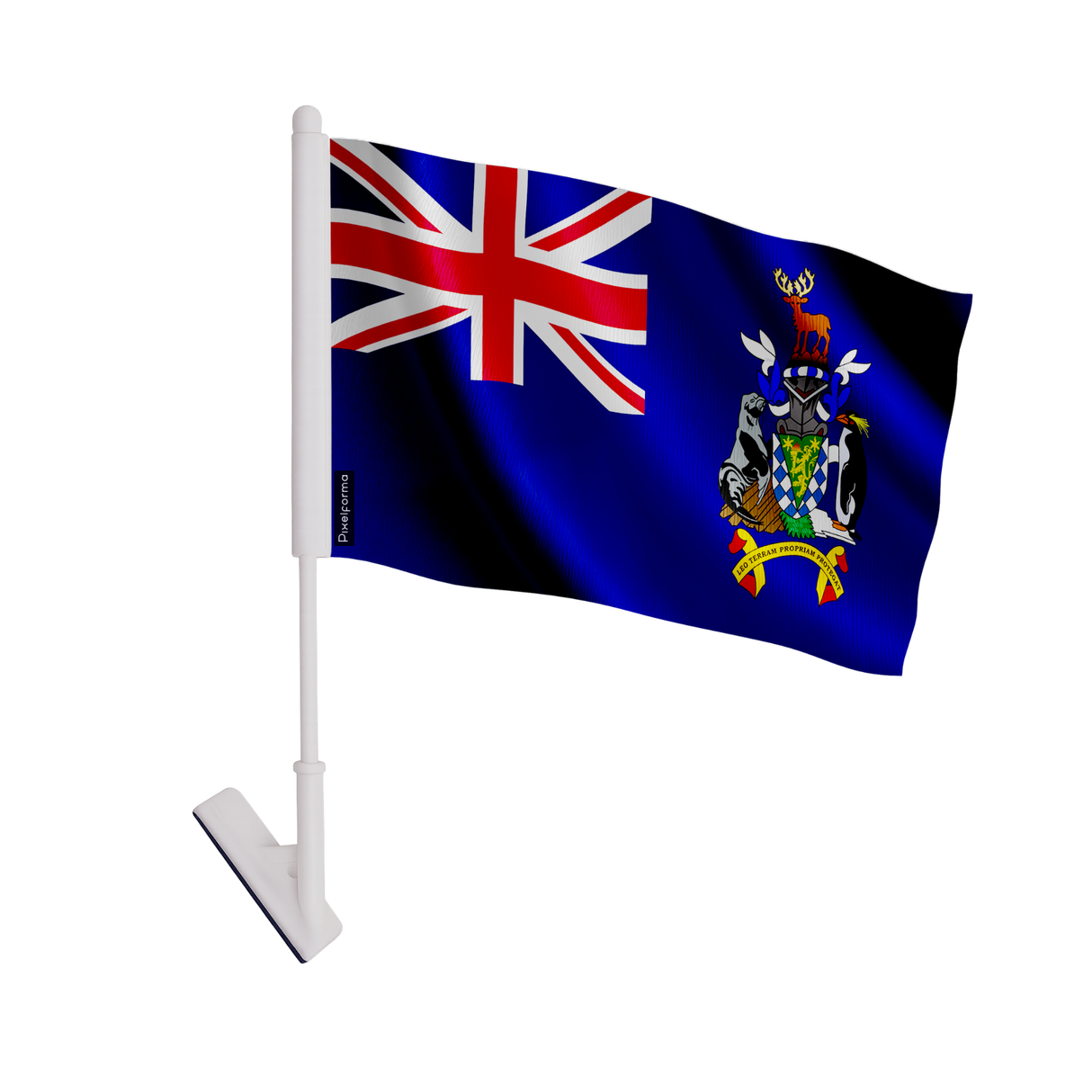 Drapeau adhésif géorgie du sud-et-les îles sandwich du sud en polyester - pixelforma