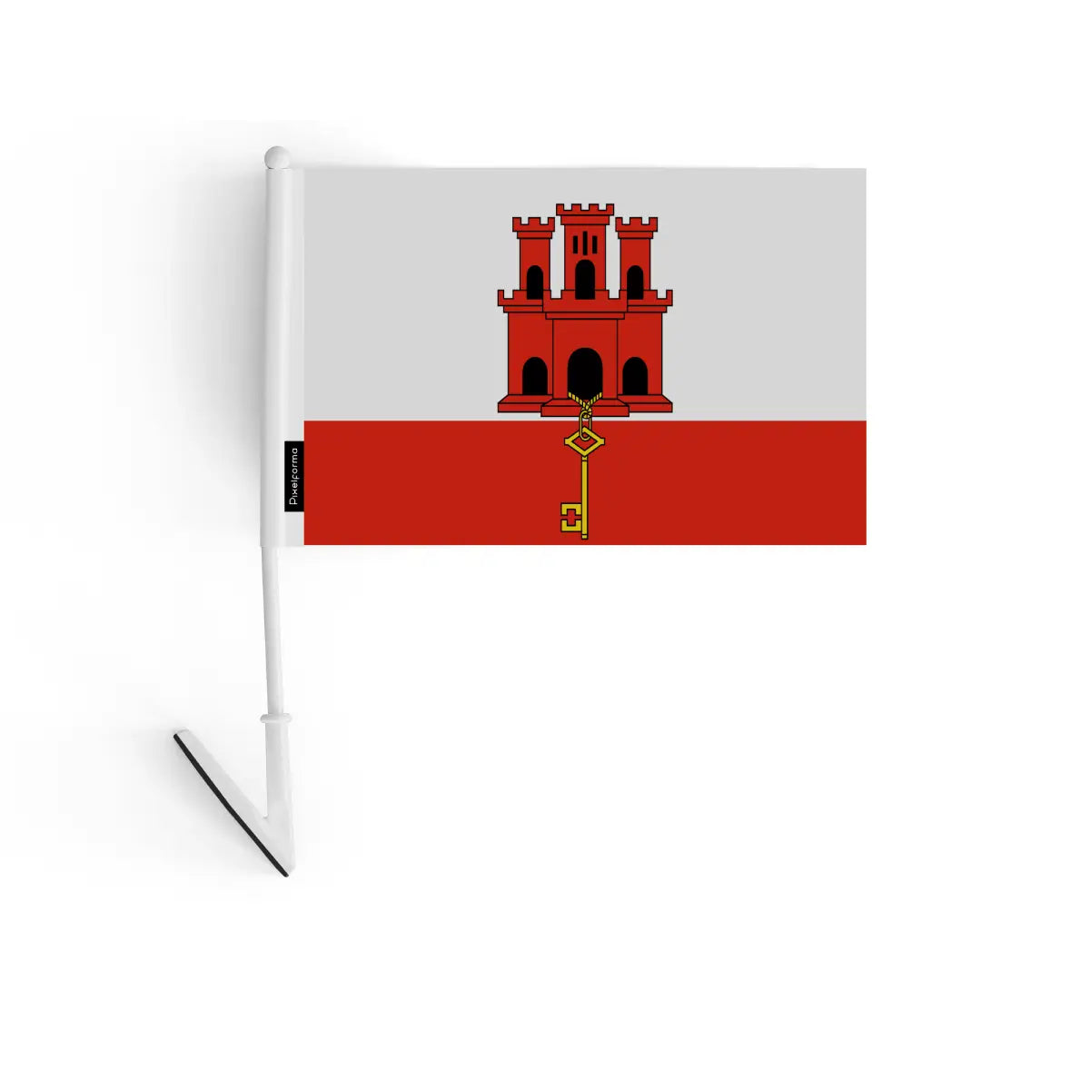 Drapeau adhésif Gibraltar en Polyester - Pixelforma 