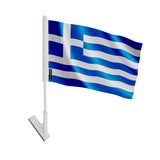 Drapeau adhésif grèce polyester souple facile à coller