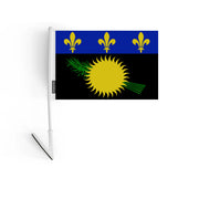 Drapeau adhésif guadeloupe en polyester forte visibilité