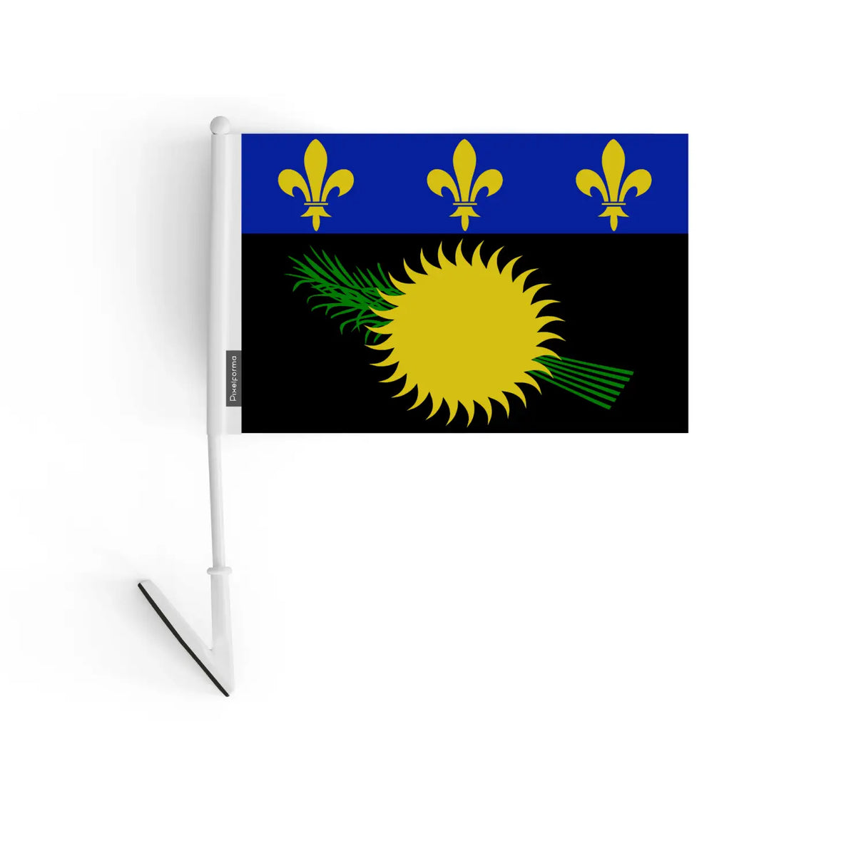 Drapeau adhésif guadeloupe en polyester - pixelforma