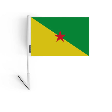 Drapeau adhésif guyane en polyester - pixelforma