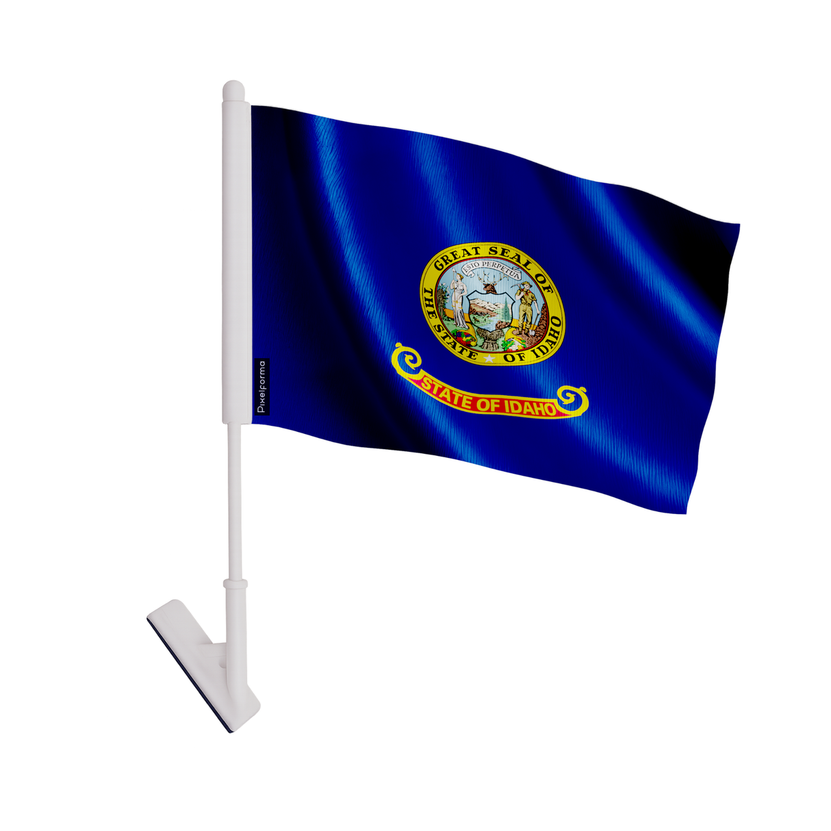 Drapeau adhésif idaho en polyester - pixelforma