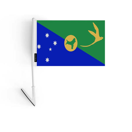 Drapeau adhésif île christmas en polyester - pixelforma