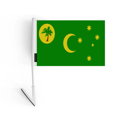 Drapeau adhésif îles cocos en polyester - pixelforma