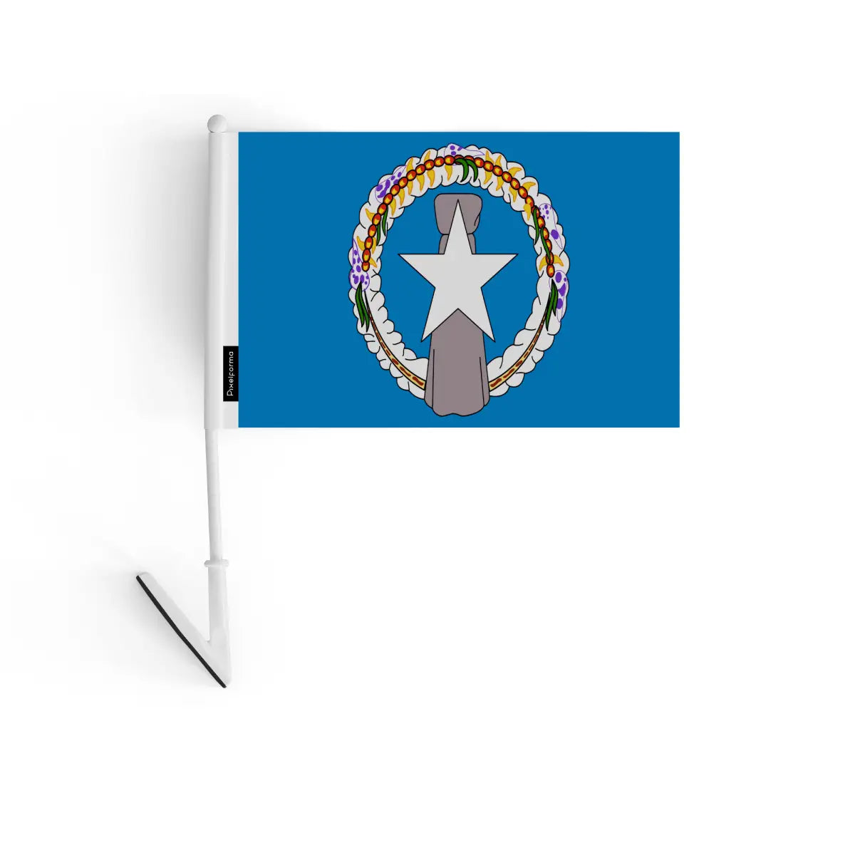 Drapeau adhésif îles mariannes du nord en polyester - pixelforma