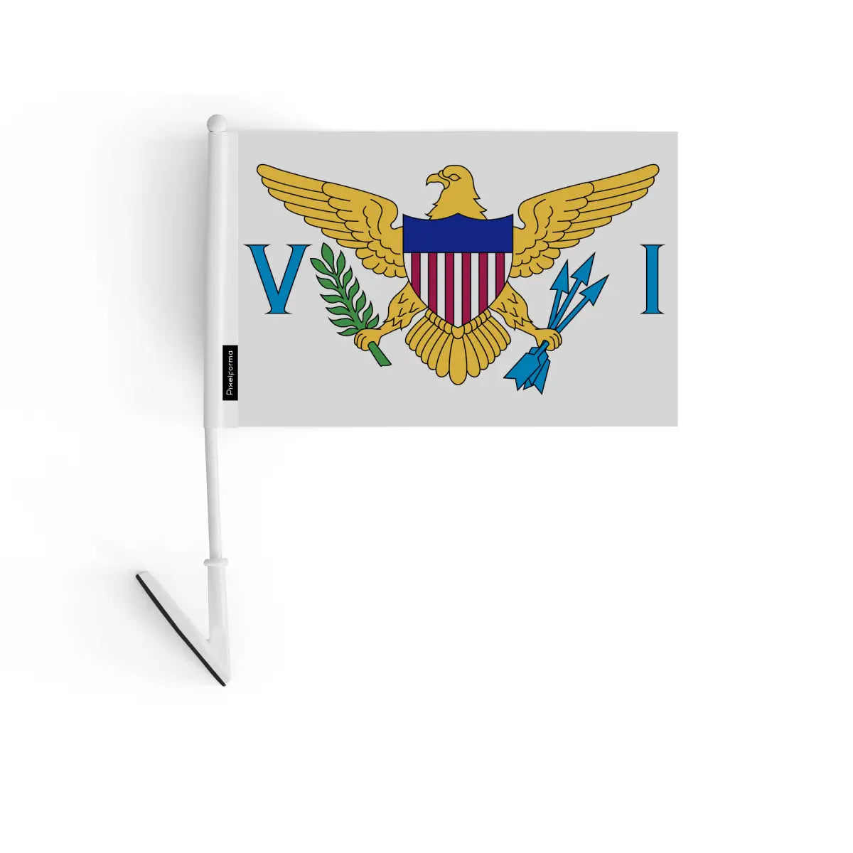 Drapeau adhésif îles vierges des états-unis en polyester - pixelforma