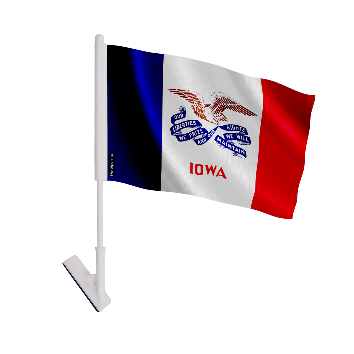 Drapeau adhésif iowa en polyester - pixelforma