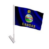Drapeau adhésif kansas en polyester - pixelforma