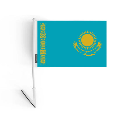 Drapeau adhésif kazakhstan en polyester - pixelforma